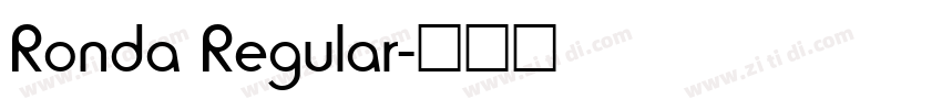 Ronda Regular字体转换